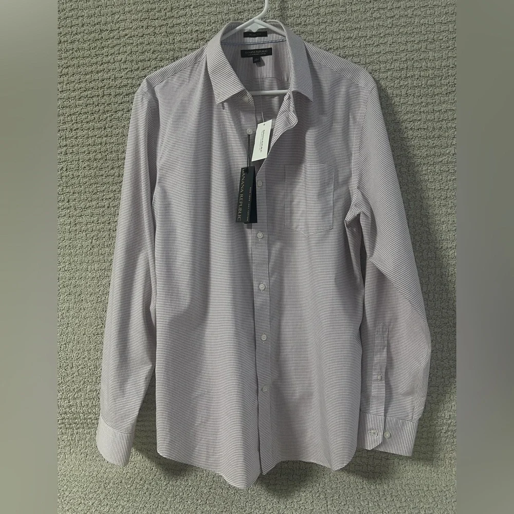 Banana Republic Men's Light Purple Dress Shirt